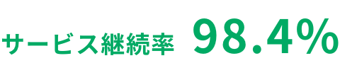 サービス継続率98.4%