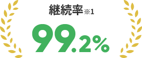 継続率※1 99.2%