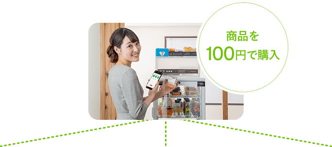 商品を100円で購入