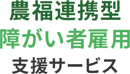 農副連携型 障がい者雇用支援サービス